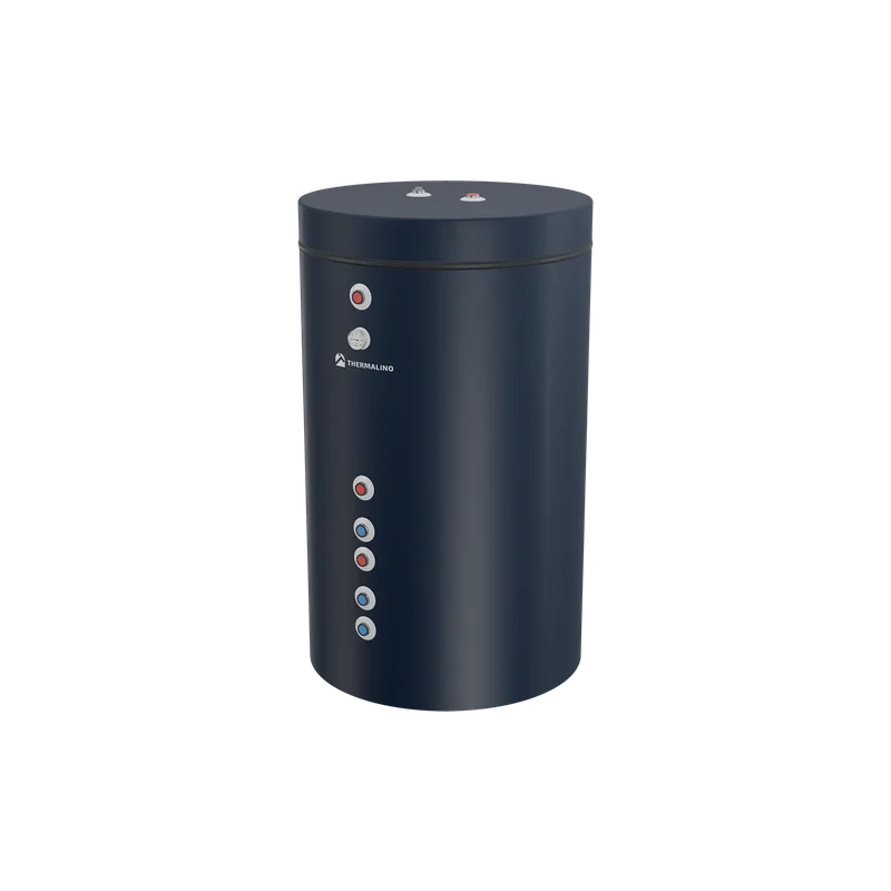 Twin coil indirect water heater without cleaning flange
